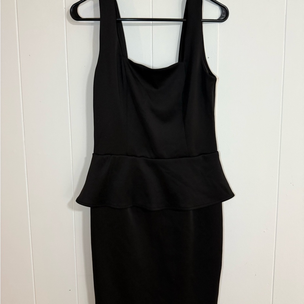 Elegant Black Peplum Dress